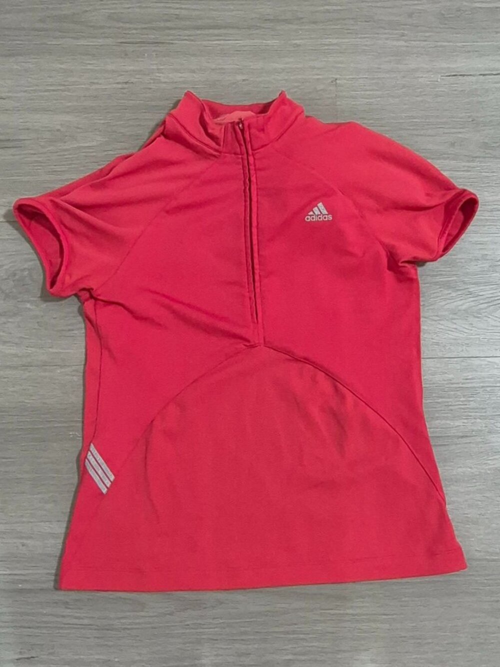 Adidas Red Short Sleeve Full-Zip Work Out Jacket – Women’s Medium